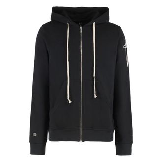 Rick Owens Zip-throughs, male, Black, XL, Jasons Full Zip Hoodie