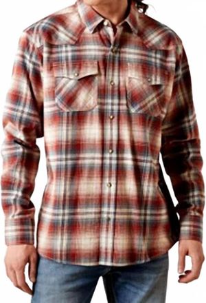 Ariat Retro Harper Flannel Snap Shirt In Rust