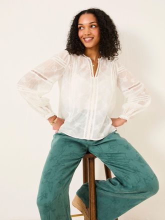 Fat Face FatFace Jasmine Ivory Decorative Blouse