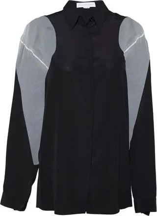 Stella McCartney silk panelled shirt - Black