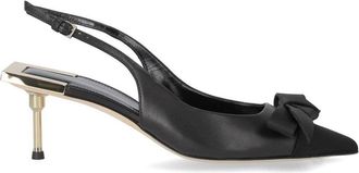 Elisabetta Franchi Black Slingback Pump With Bow