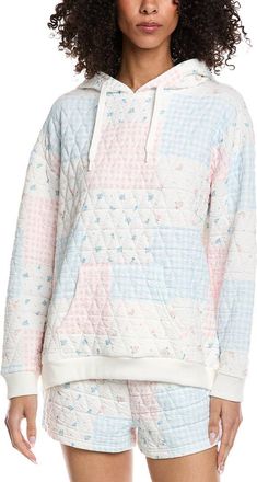 Vintage Havana Patchwork Quilted Hoodie