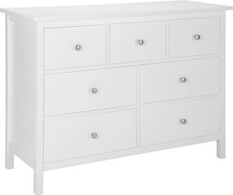 Vente-Unique Cómoda ALBANE - 7 cajones - Pino blanco