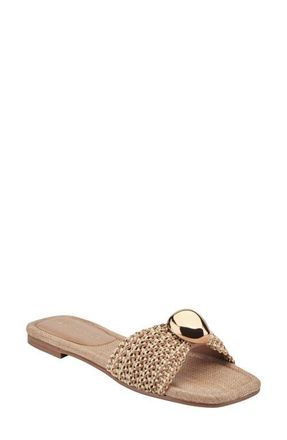 Marc Fisher Nalena Slide Sandal in Medium Natural Multi at Nordstrom, Size 7.5