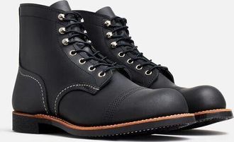 Red Wing Shoes Red Wing Iron Ranger 8084 Mens 6-inch Black Oiled Leather Cap Toe Ankle Boots