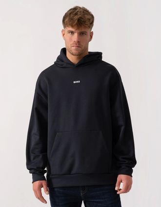 HUGO BOSS Mens BOSS Green Sly Zone Mens Pullover Hoodie - Dark Blue 403 - Navy - Size: 38