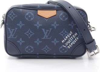 Louis Vuitton Navy Ocean Coated Canvas Leather Handbag Shoulder Bag (Pre-Owned)