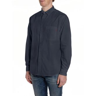 Replay M4144 Regular Fit Shirt - Heren - Casual Overhemden - Blauw - M - Katoen - Overhemden