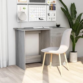 vidaXL Vidaxl - Escritorio De Madera Contrachapada Gris Sonoma 100x50x76 Cm