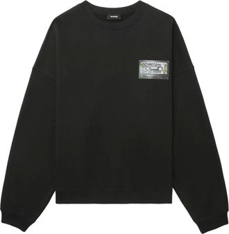 We11done Sweater met print - Zwart