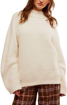 Free People Sunbeam Oversize Turtleneck Sweater in Coconut Milk at Nordstrom Rack, Size X-Large