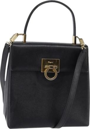 Ferragamo Pre-owned Handbag - Dames - Vintage Handtas - Zwart - ONE Size - Leer - Vintage