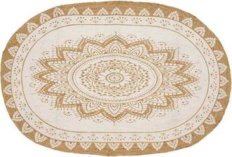 vidaXL Alfombra De Yute Floral Natural 152 X 245 Cm Yute Vidaxl