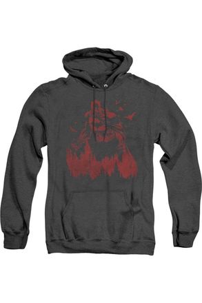 Gildan Batman Red Knight Adult Heather Hoodie / Hooded Sweatshirt