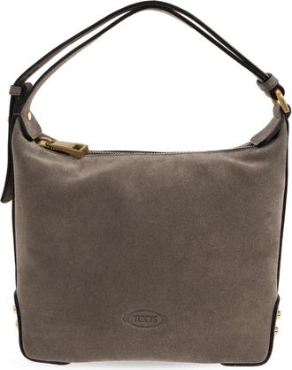 Tod's Suede Mini Bag - Dames - Handtassen - Grijs - ONE Size - Leer - Tassen