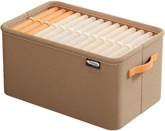 OEM Paquete De 2 Cestas De Almacenamiento Para Organizar, Cestas De Almacenamiento De Tela De Lona Con Asas De Cuero Para Perchero, Cesta De Regalo Vac&iacute;a