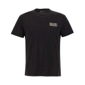 Emporio Armani Katoenen T-shirt met 3D-logo - Heren - T-shirts - Zwart - XL - Katoen - Tops