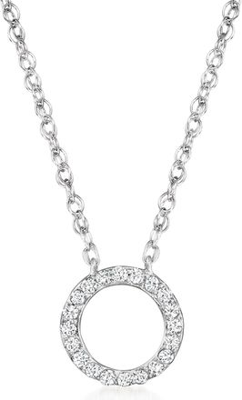 RS Pure Ross-Simons Diamond Eternity Circle Necklace in Sterling Silver