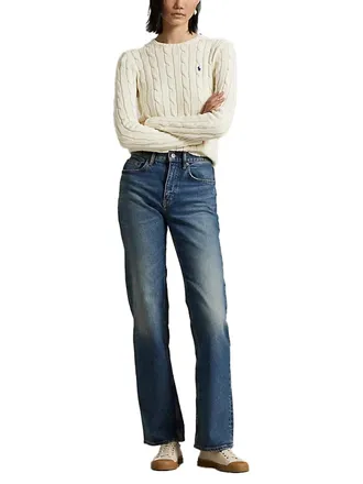 Ralph Lauren Wool-Cashmere Cable-Knit Sweater - White