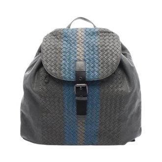 Bottega Veneta Zaino Pre-owned in Pelle Intrecciato - - Pre-owned - Donna - Grigio - ONE SIZE
