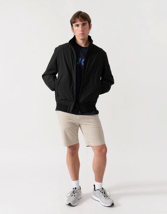 HUGO BOSS Mens BOSS Orange Olik Mens Water-Repellent Softshell Jacket with Detachable Sleeves - Black 001 - Size: 42/Regular