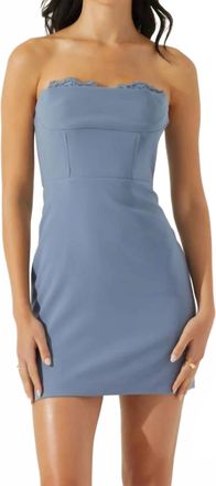 Astr Melani Mini Dress In Slate Blue