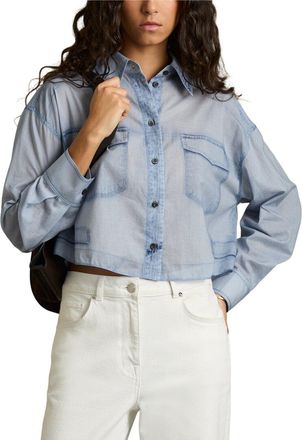 Reiss Darcy Denim Print Top