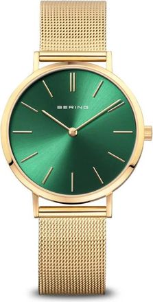 Bering Dameshorloge Classic 34 mm Armband Milanese 14134-338 - Dames - Horloges - Geel - ONE Size - Accessoires