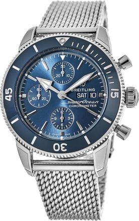 Breitling Superocean Heritage Chronograph 44 Blue Dial Ceramic Bezel Steel Mens Watch A13313161C1A1
