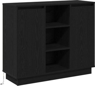 vidaXL Vidaxl - Sideboard with Shelf Black Oak 90 x 32 x 75 cm Engineered wood