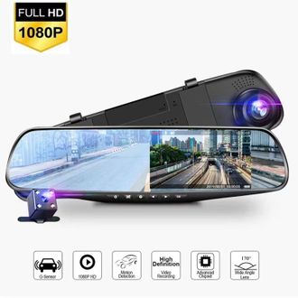 OEM Tac&oacute;grafo Delantero Y Trasero De Doble Lente, Grabaci&oacute;n Hd Dual, Visi&oacute;n Nocturna, Espejo Retrovisor Hd De 4,2 Pulgadas, Lente Dual