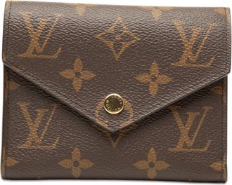 Louis Vuitton Brown Pvc Leather Wallet (Tri-Fold) (Pre-Owned)