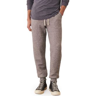 Marine Layer Corbet Quilted Joggers in Grey Heather at Nordstrom, Size Small