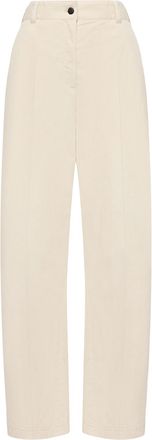 Moncler Moncler Corduroy Wide Leg Pants, Women, White, Size: 40