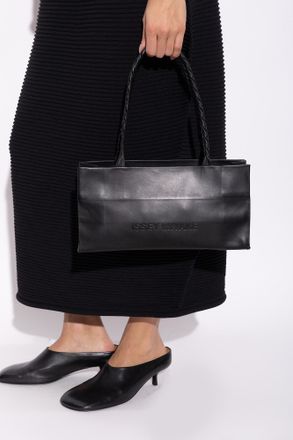 Issey Miyake Logo Shoulder Bag, Womens, Black