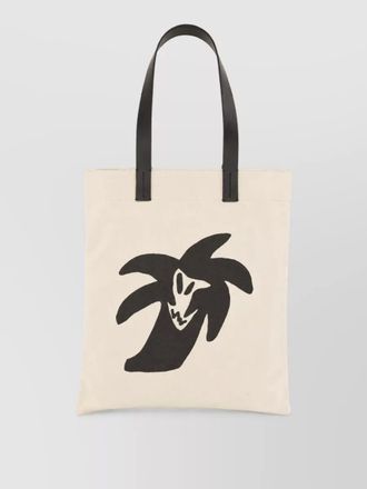 Palm Angels cotton canvas tote bag