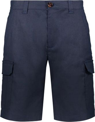 Moorer Bermuda Cargo - Heren - Korte Broeken - Blauw - M - Katoen - Korte Broeken