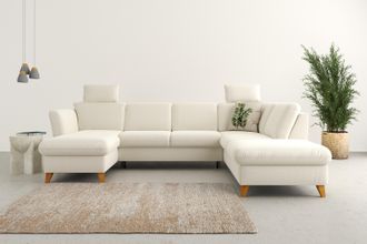 HOME AFFAIRE Wohnlandschaft »Trelleborg U-Form« Federkern-Polsterung, wahlweise mit Bettfunktion und Stauraum