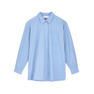 Skall Studio Dames, Blouses & Shirts, Blauw, Maat: S Katoen