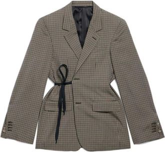 Balenciaga BAL Jacket E26 - Dames - Blazers - Bruin - S - Jassen