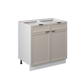 Vicco Mueble Bajo De Cocina Fame-line, Grisbeige, 80 Cm Sin Encimera, Vicco
