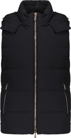 Moorer Gewatteerd Gilet met Rits - Heren - Bodywarmers - Blauw - M - Leer - Jassen
