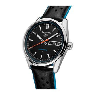 Tag Heuer Carrera Day-Date - unisex - Accessoires - Zwart - Maat: ONE Size Leer
