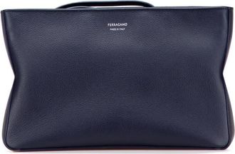 Ferragamo Pre-owned Ferragamo Leather Soft Pouch Unisex GG-241445