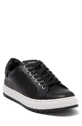 Karl Lagerfeld Leather Low Top Sneaker in Black at Nordstrom Rack, Size 7.5