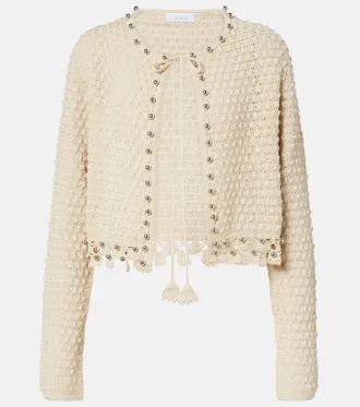 Paco Rabanne Cardigan in cotone crochet