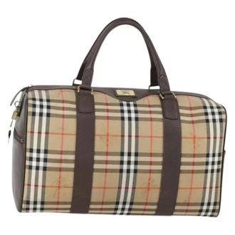 Burberry Pre-owned Weekend Bags, female, Beige, Size: ONE SIZE Pre-owned Boston Bag