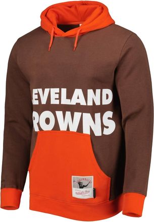 Mitchell & Ness Mens Cleveland Nfl Throwbacks Hoodie Sweatshirt In Brown