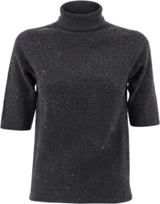 Antonelli Truien & Vesten, Dames, Grijs, S, Wol, Dakota Turtleneck Trui