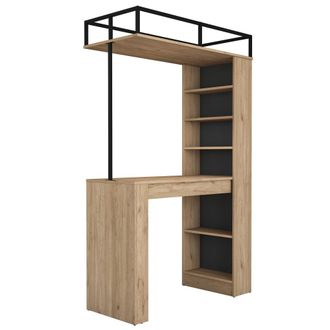 Habitat & Jardin Mesa de comedor marr&oacute;n 120 x 55,6 x 198,8 cm